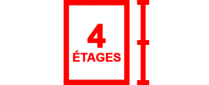 Jusqu'à 4 étages